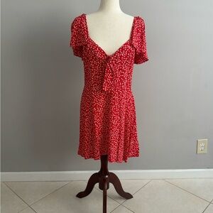 Zara Red and White Mini Dress
